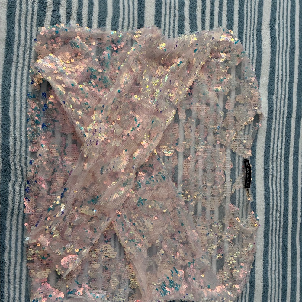 Sequin Mesh Top